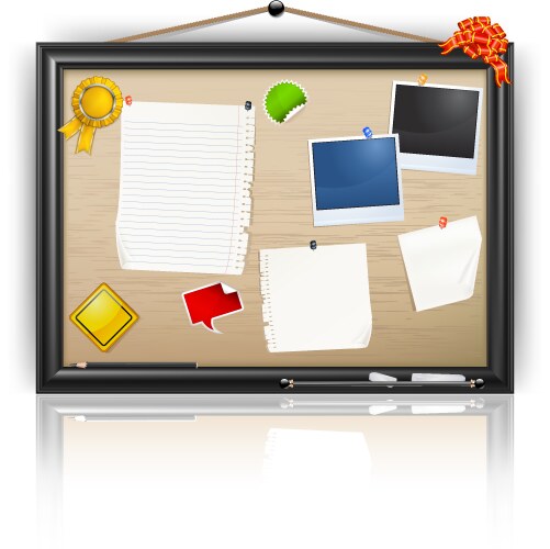 Notice board vector image