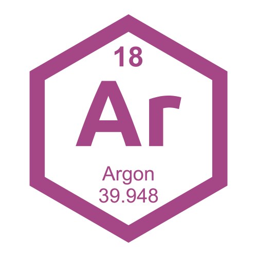 Periodic table argon resize vector image