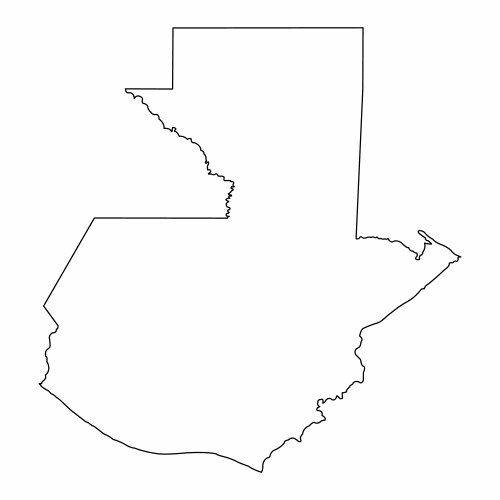 Guatemala outline map vector image