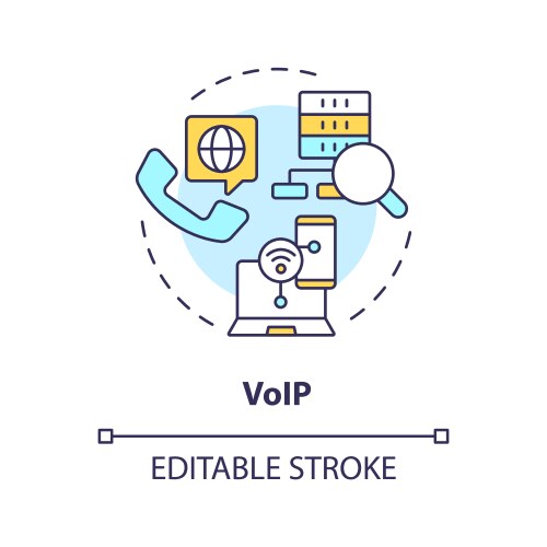 Voip voice recognition multi color concept icon vector image