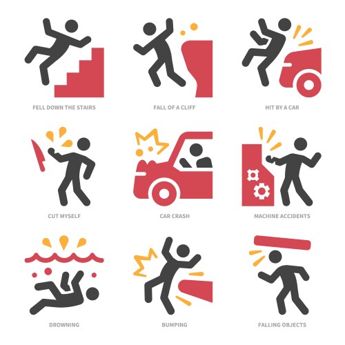 accident icon vector image