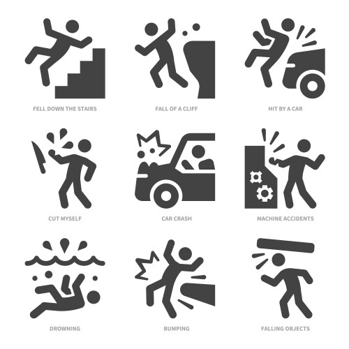 accident icon vector image