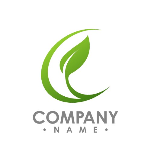 Nature logo for health company icon concept vector image