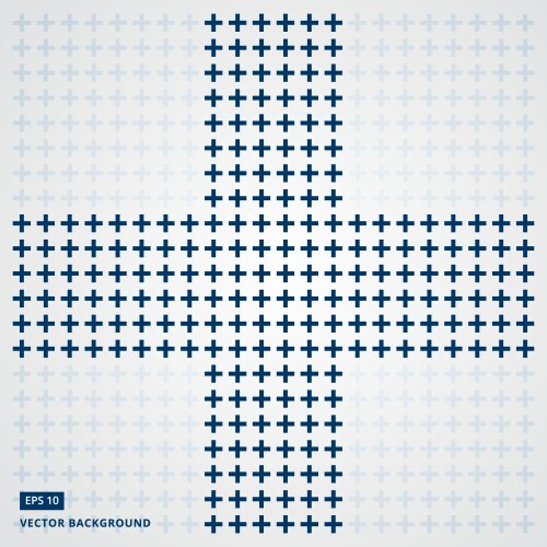 Cross or plus navy blue sign icon seamless pattern vector image