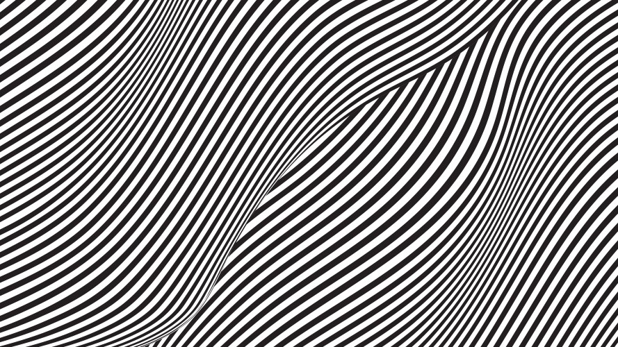 Optical illusion lines background abstract 3d vector image