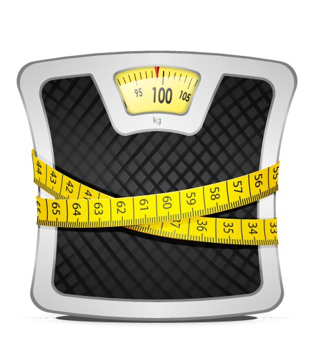 Scales diet concept vector image