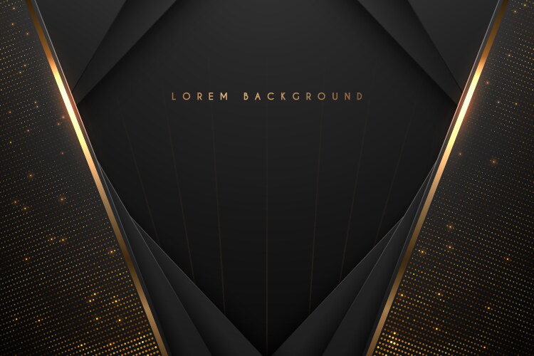 abstract black and gold luxury background vector image