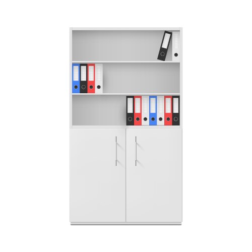 Office cabinet with folders and shelves vector image