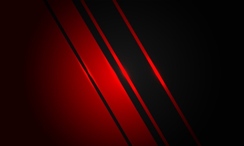 Abstract red black line slash dynamic geometric vector image