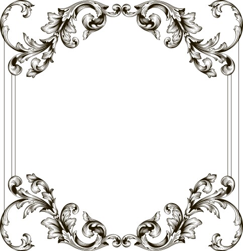 classical baroque ornament vector image