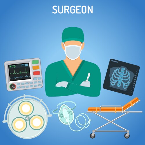 Doctor surgeon concept vector image