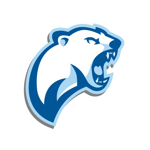 Polar bear roar mascot vector image