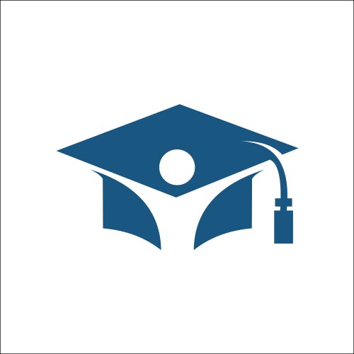 Student logo graduation vector image