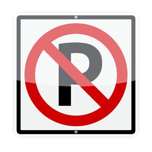 no parking sign vector image