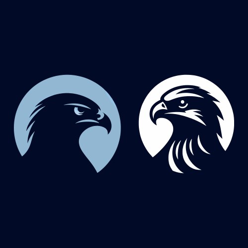 Power of eagles two sides strength vector image