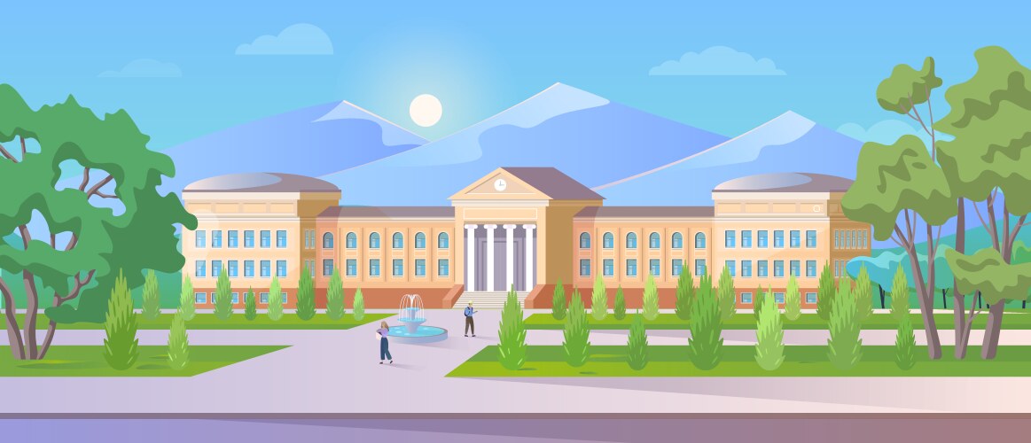 University building cartoon vector image