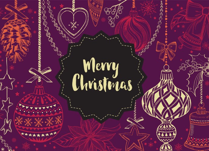 Merry christmas banner vector image