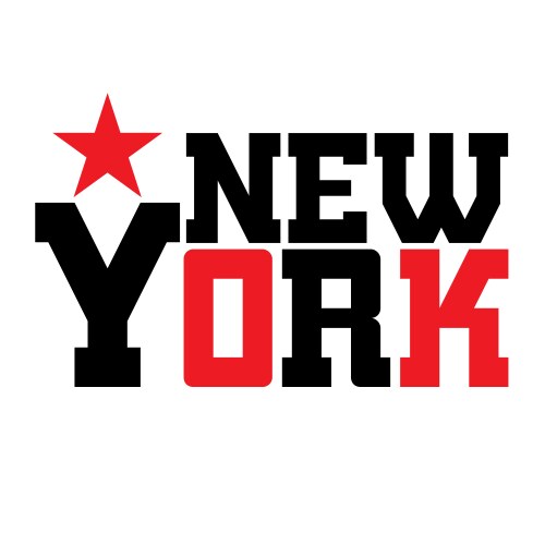 t shirt typography new york star vector image