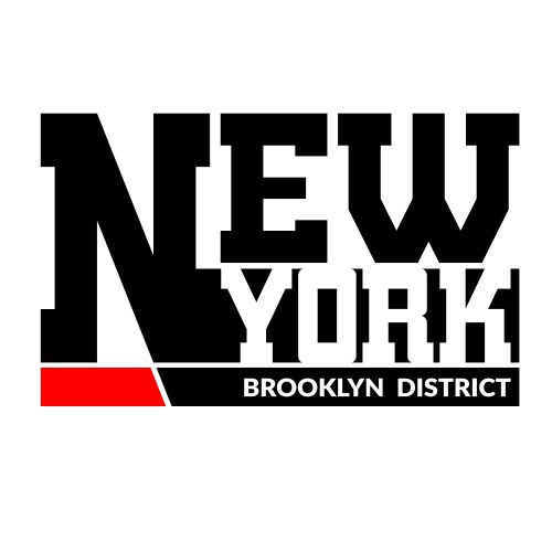 T shirt typography new york brooklyn vector image