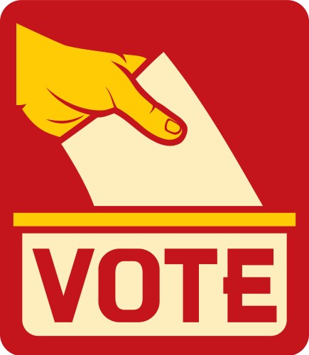 Vote symbol vector image