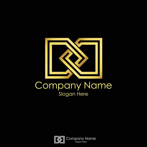 Infinity initial letter dd d logo design vector image