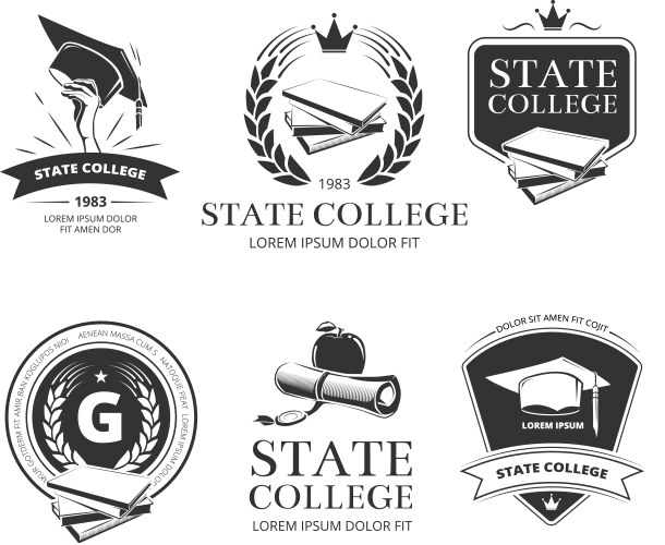 University academy college and school vector image