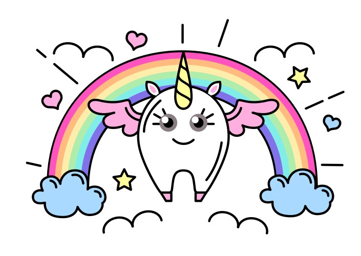 Fantasy animal horse unicorn vector image