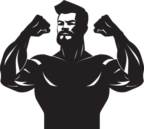 Strength unleashed monochromatic display vector image