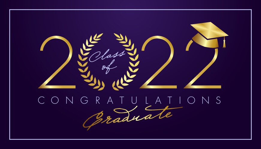 2022 graduates awards vector image