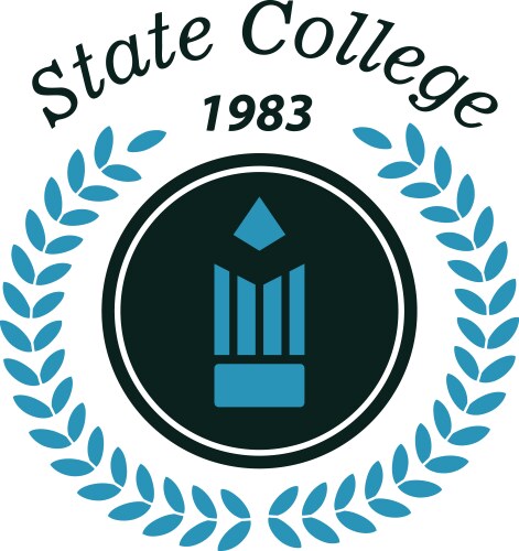 State college emblem vector image