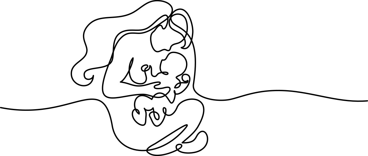 logo with mother holding her baby vector image