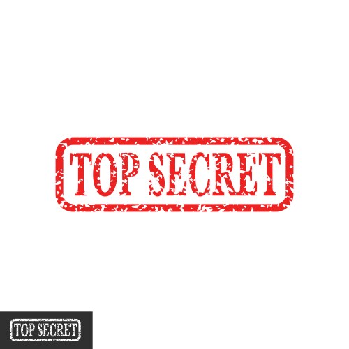 Top secret stamp symbol grungy retro vector image