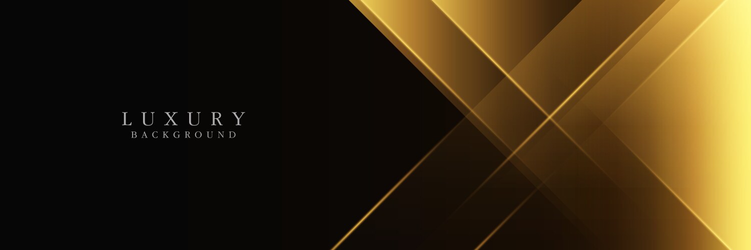 luxury gold gradient geometric shapes on black vector image