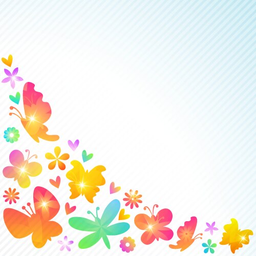 Colorful spring background design vector image