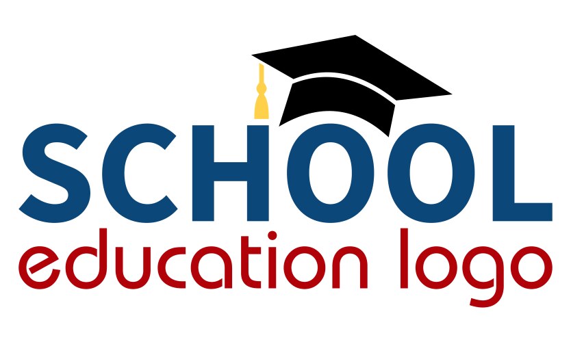 Education logo for university college school vector image