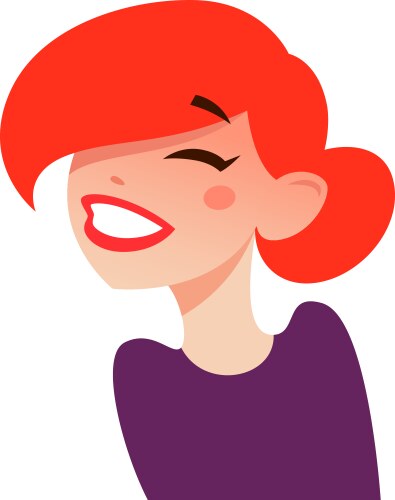 Laughing girl vector image