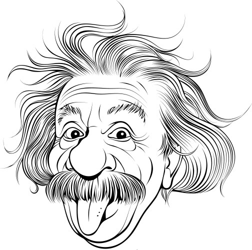 Albert einstein portrait vector image