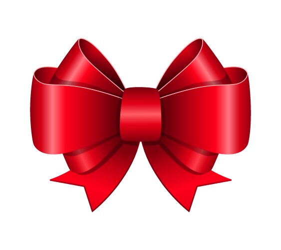 Red bow symbol vector image