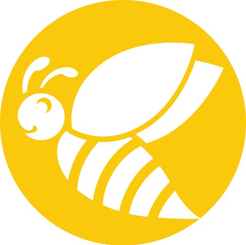 Bee logo template icon vector image