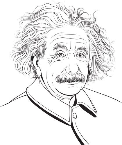 Albert einstein portrait vector image