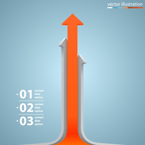 Arrows business growth vector image