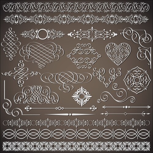 vintage design elements vector image