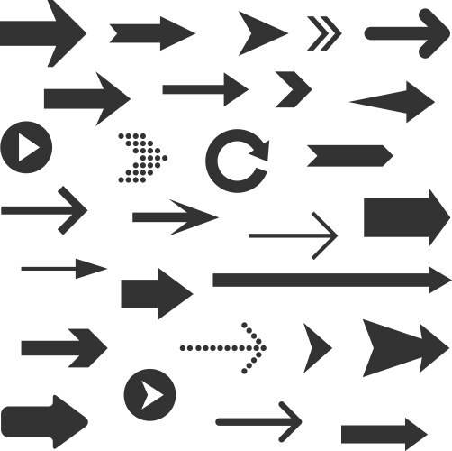 arrows set vector image