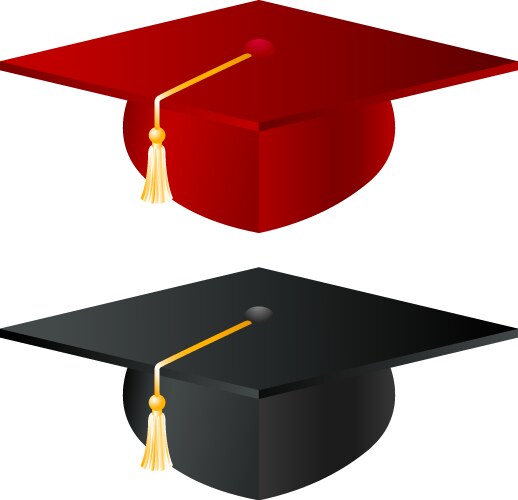 Graduation school hat vector image