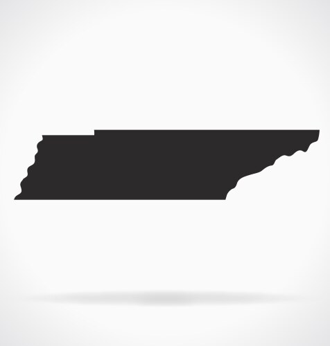 Tennessee ts map shape simplified vector image