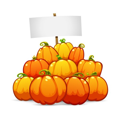 Heap of halloween pumpkins vector image