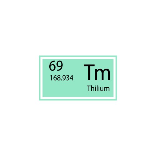 Periodic table element thilium icon vector image