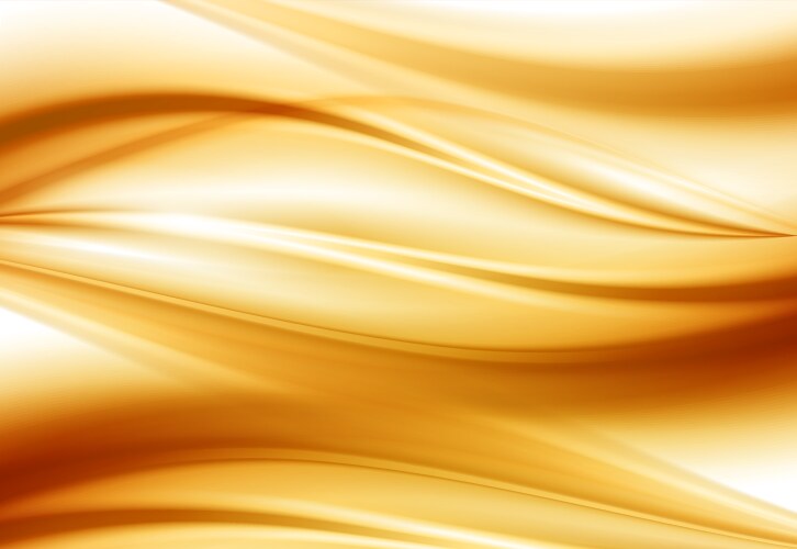 Beautiful gold satin drapery background soft vector image