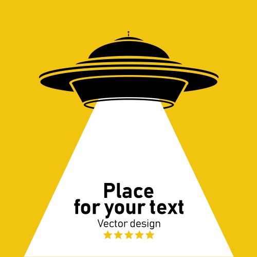 Ufo flying spaceship vector image