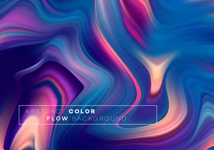 Modern colorful flow poster wave liquid shape vector image